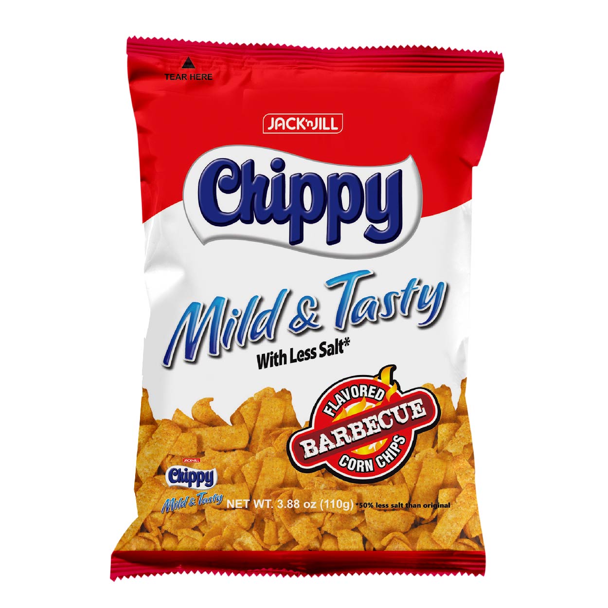 J&J Chippy Corn Chips Mild and Tasty Barbeque 110g