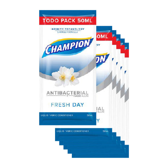 Champion Fabric Conditioner Antibacterial Fresh Day 6x50ml