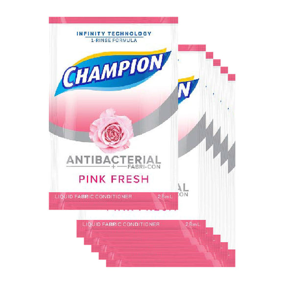 Champion Fabric Conditioner Antibacterial Pink Fresh 6x28ml