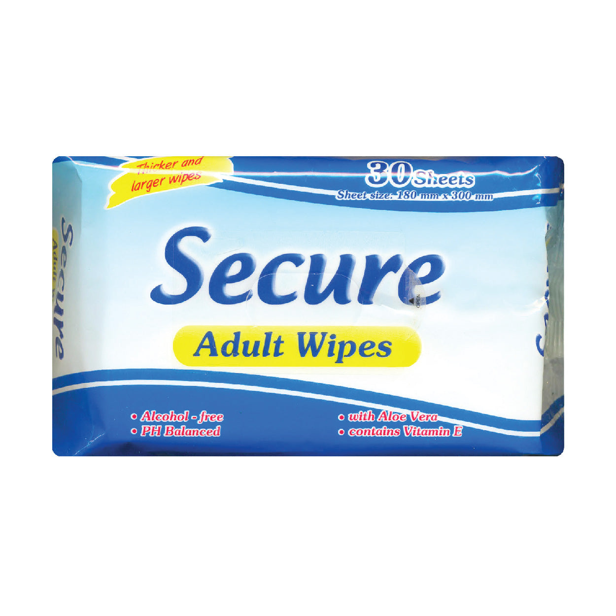 Secure Adult Wipes 30s