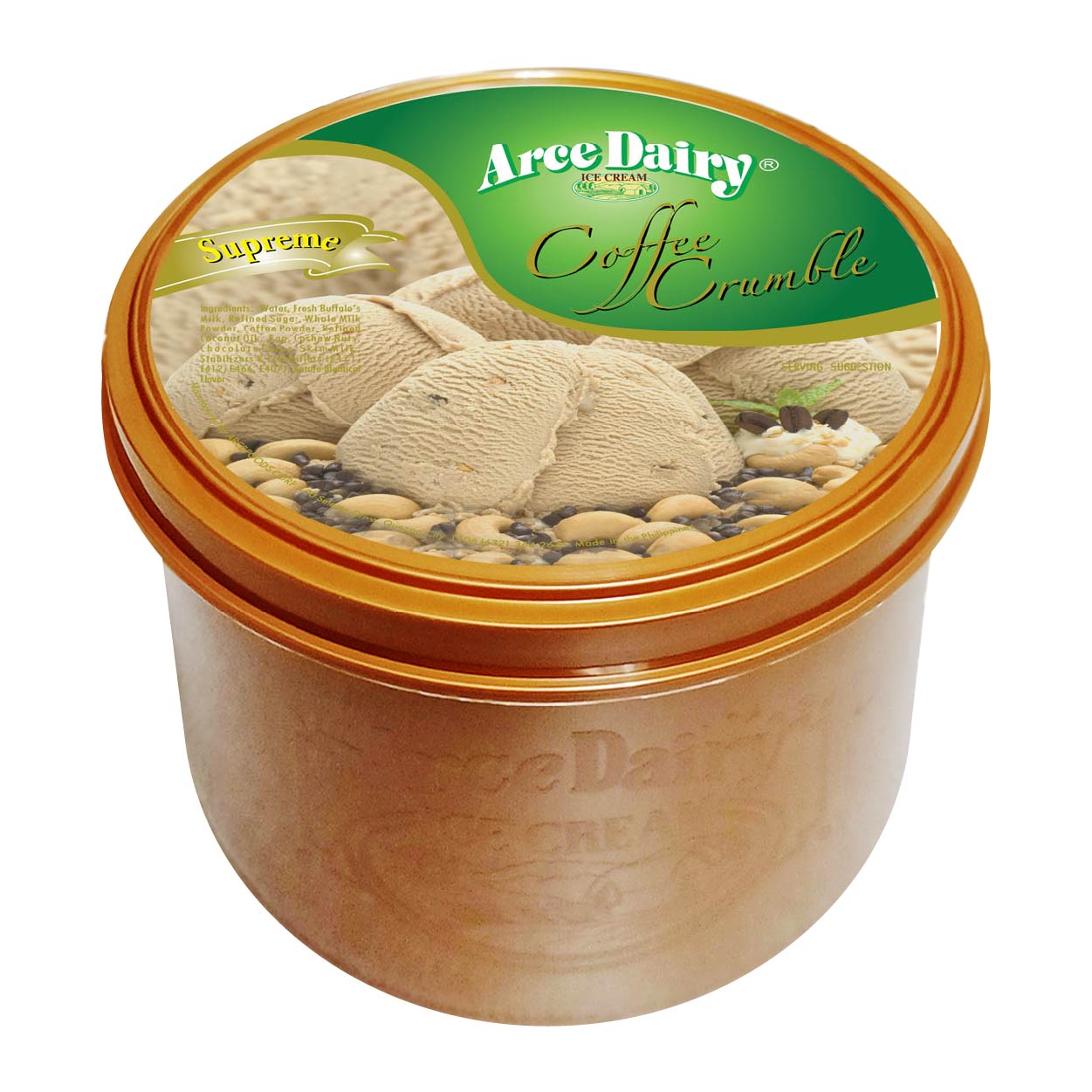 Arce Dairy Supreme Coffee Crumble Ice Cream 425ml