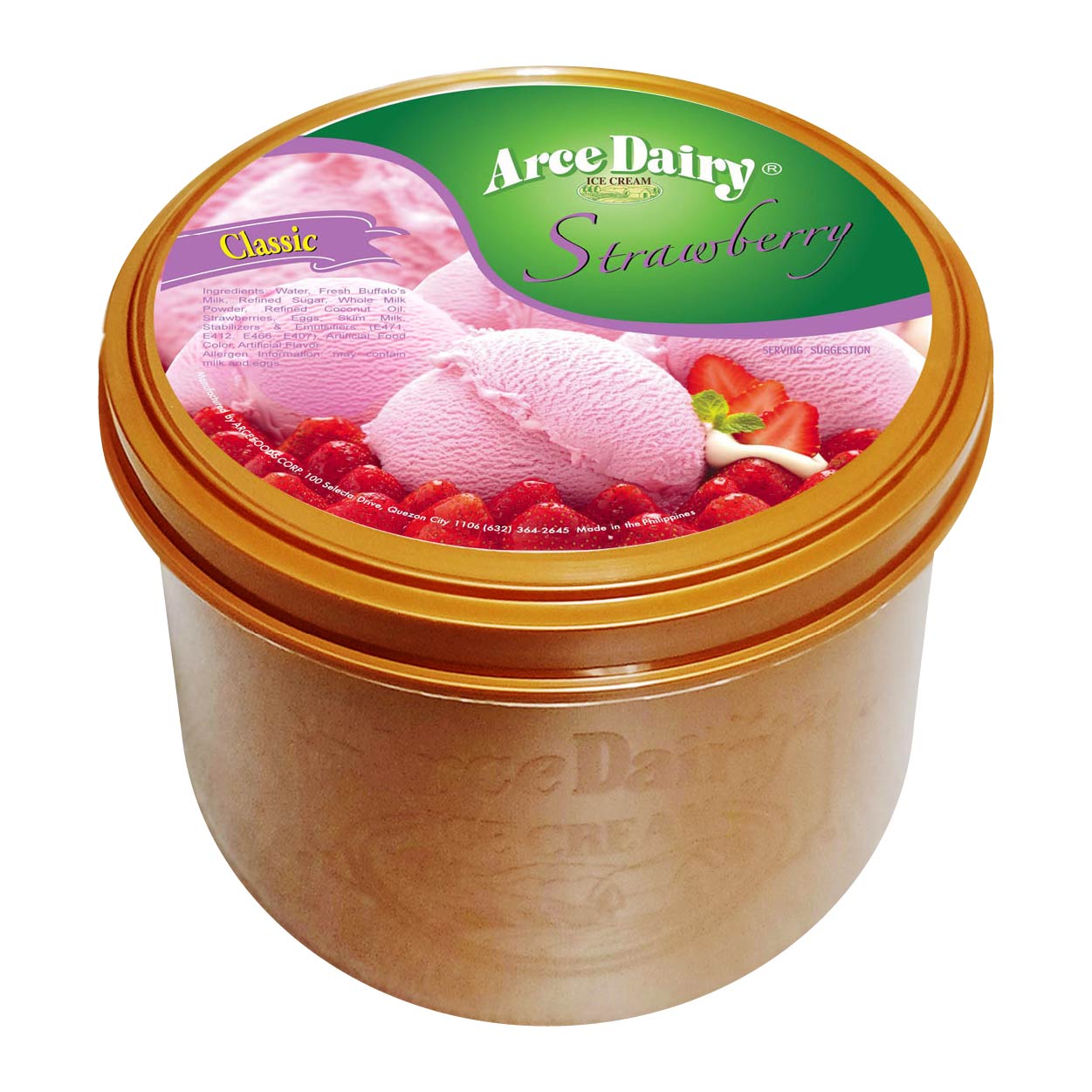 Arce Dairy Classic Strawberry Ice Cream 425ml