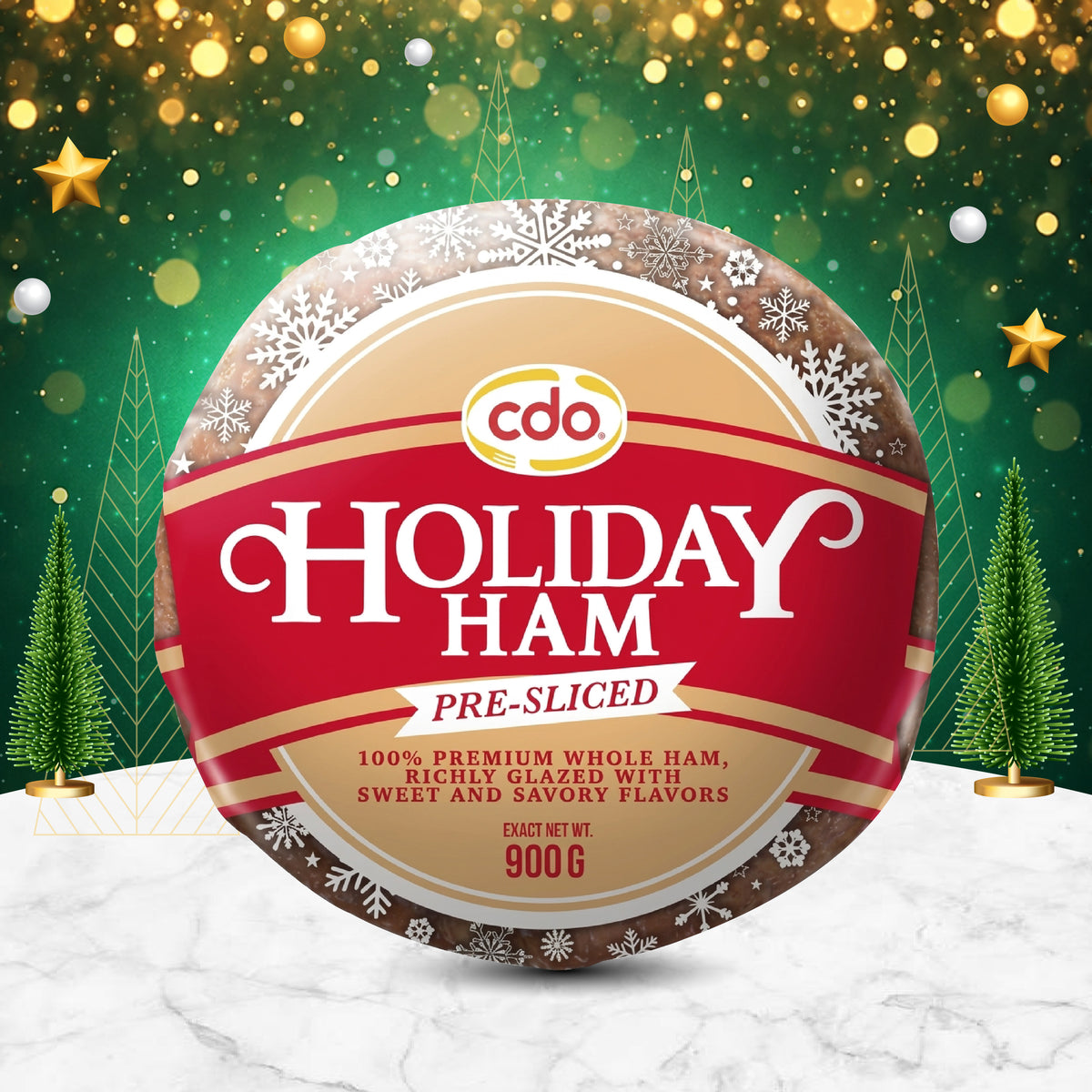 CDO Holiday Ham Pre-Sliced 900g