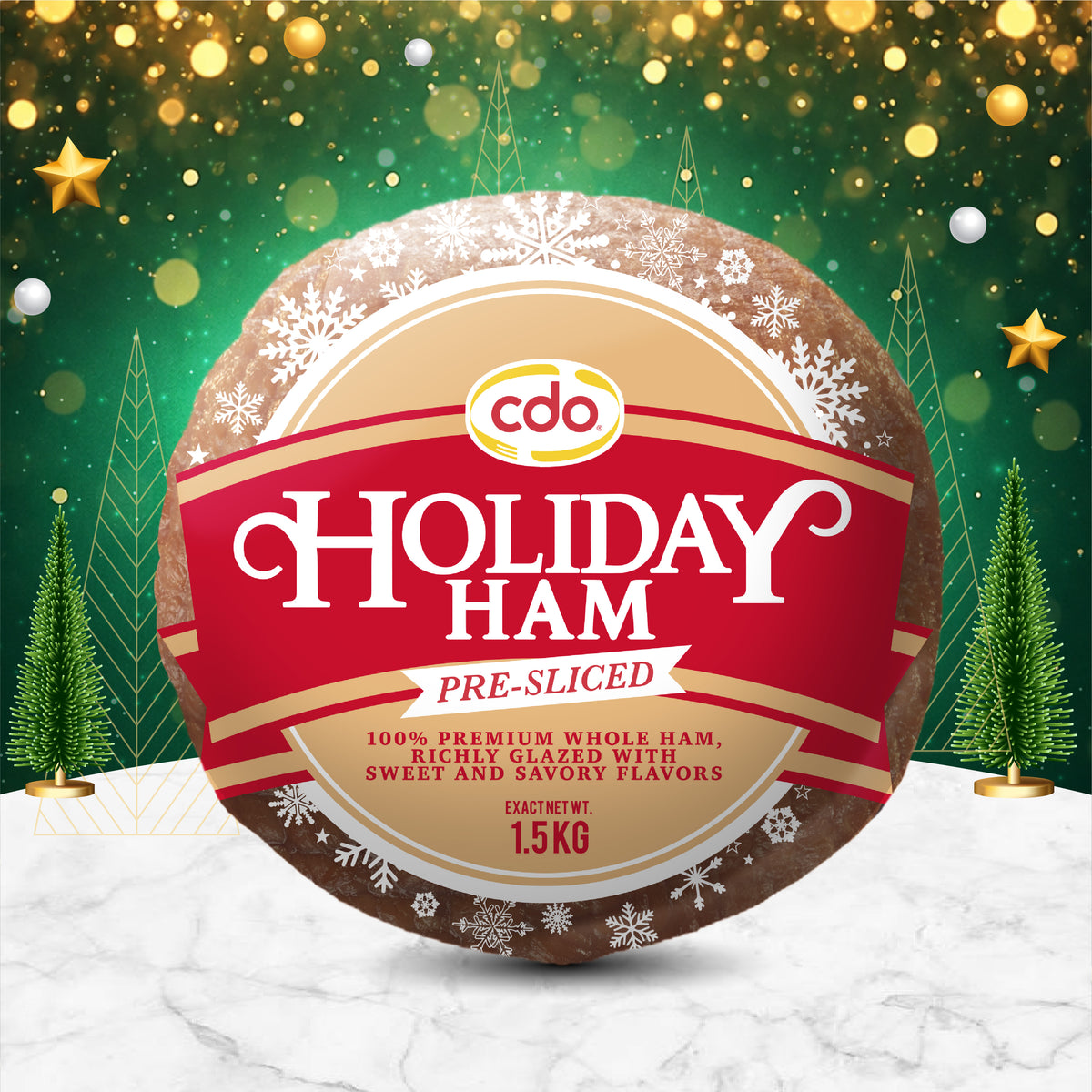 CDO Holiday Ham Pre-Sliced 1.5kg
