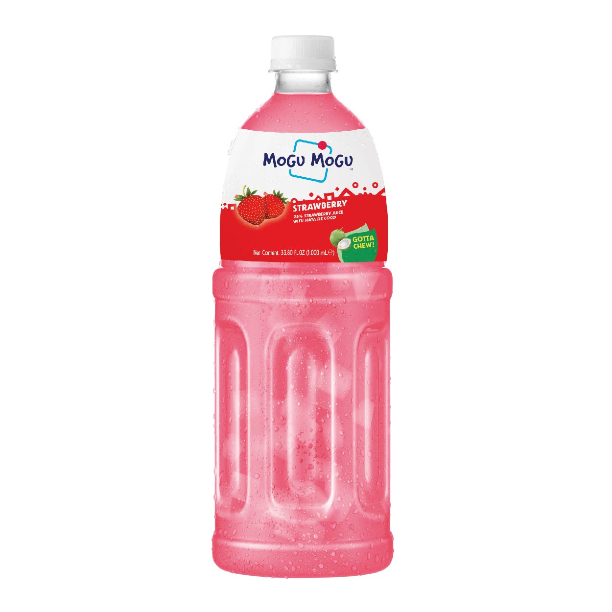 Mogu Mogu Strawberry Juice with Nata de Coco 1L