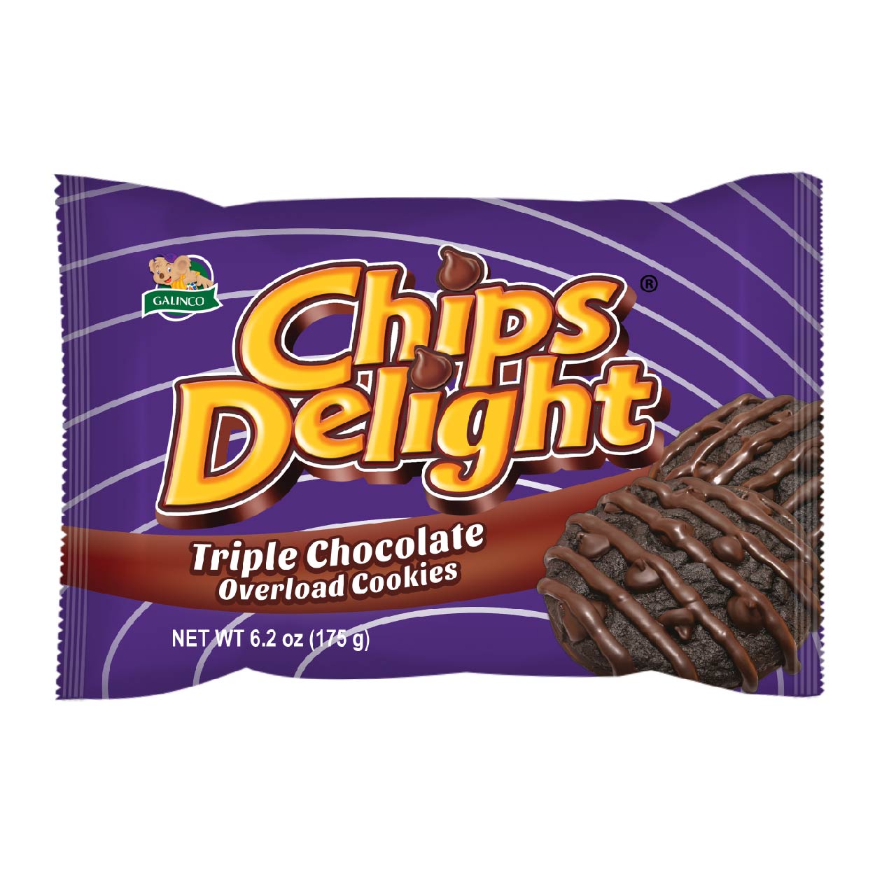 Chips Delight Triple Chocolate Overload Cookies 175g