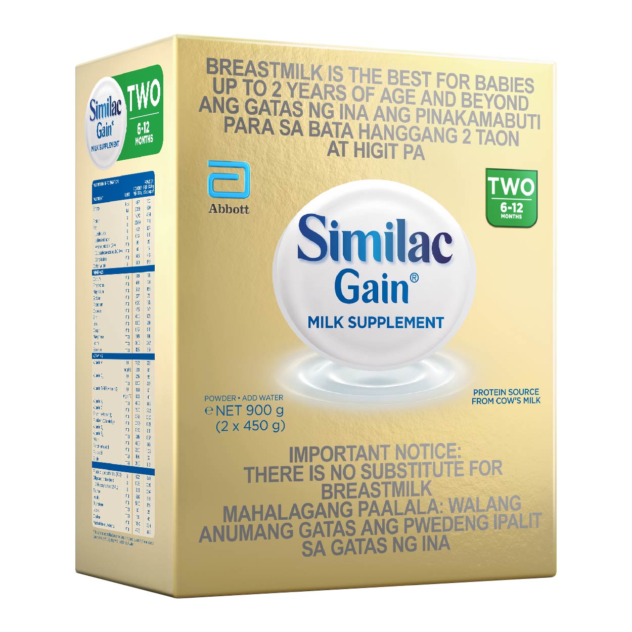 Similac Gain Two Milk Supplement 6-12 months 900g