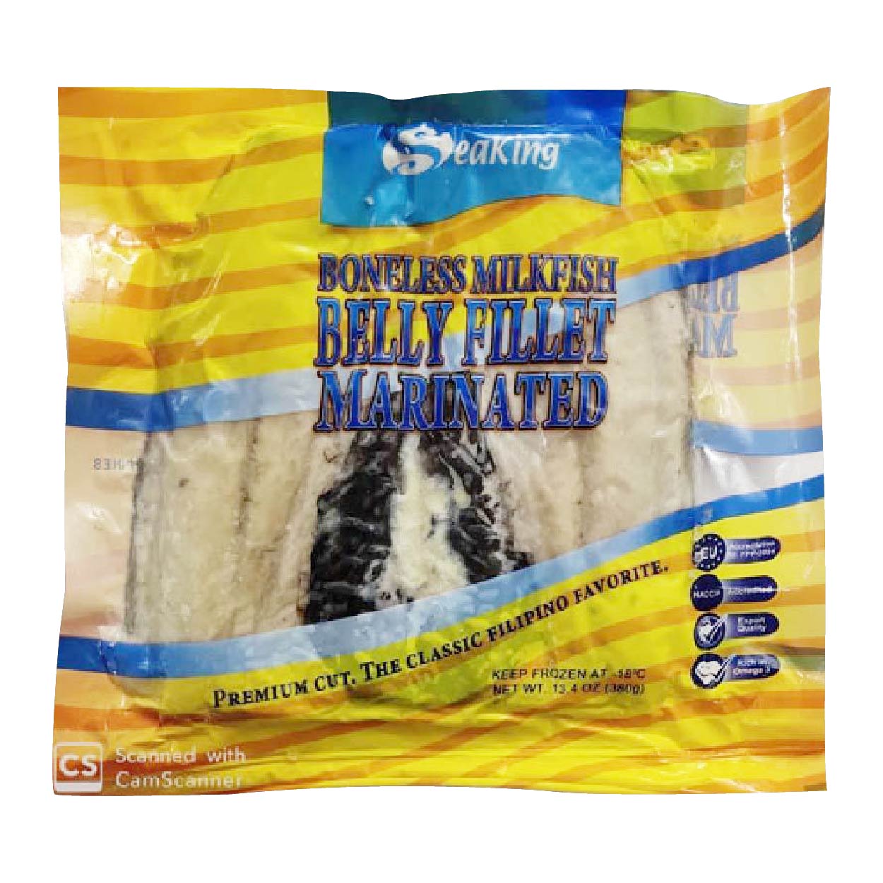 Seaking Boneless Milkfish Belly Fillet Marinated 380g