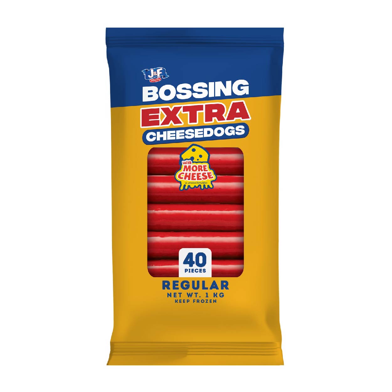J&F Foods Bossing Extra Cheesedogs Regular 1kg