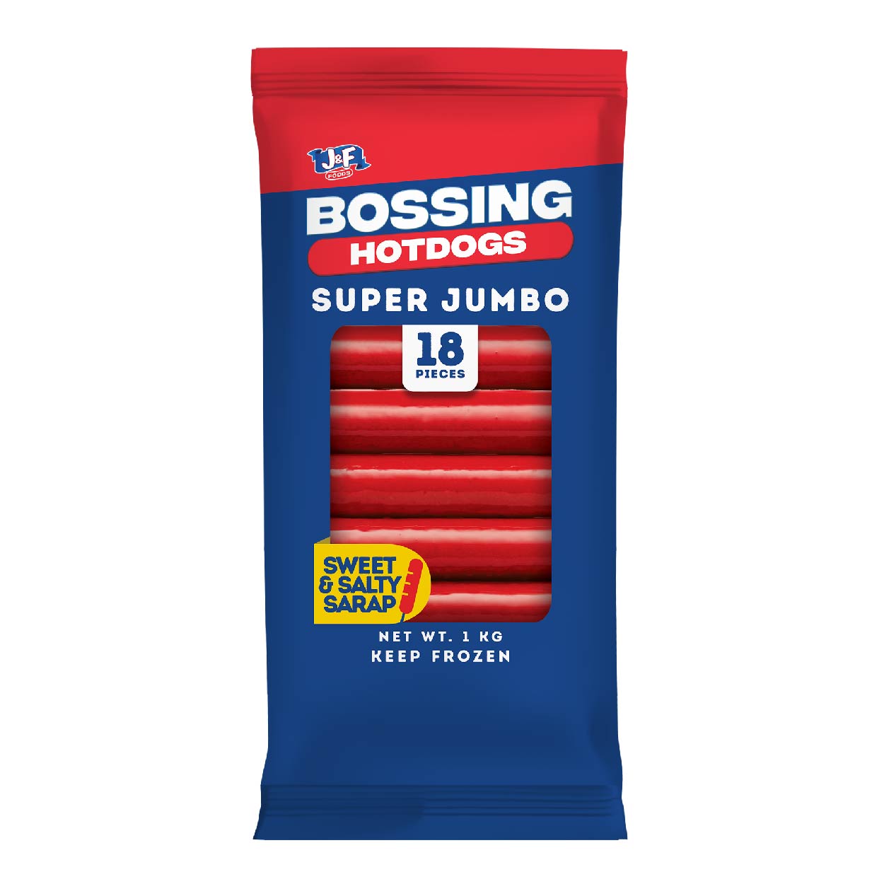 J&F Foods Bossing Hotdogs Super Jumbo1kg