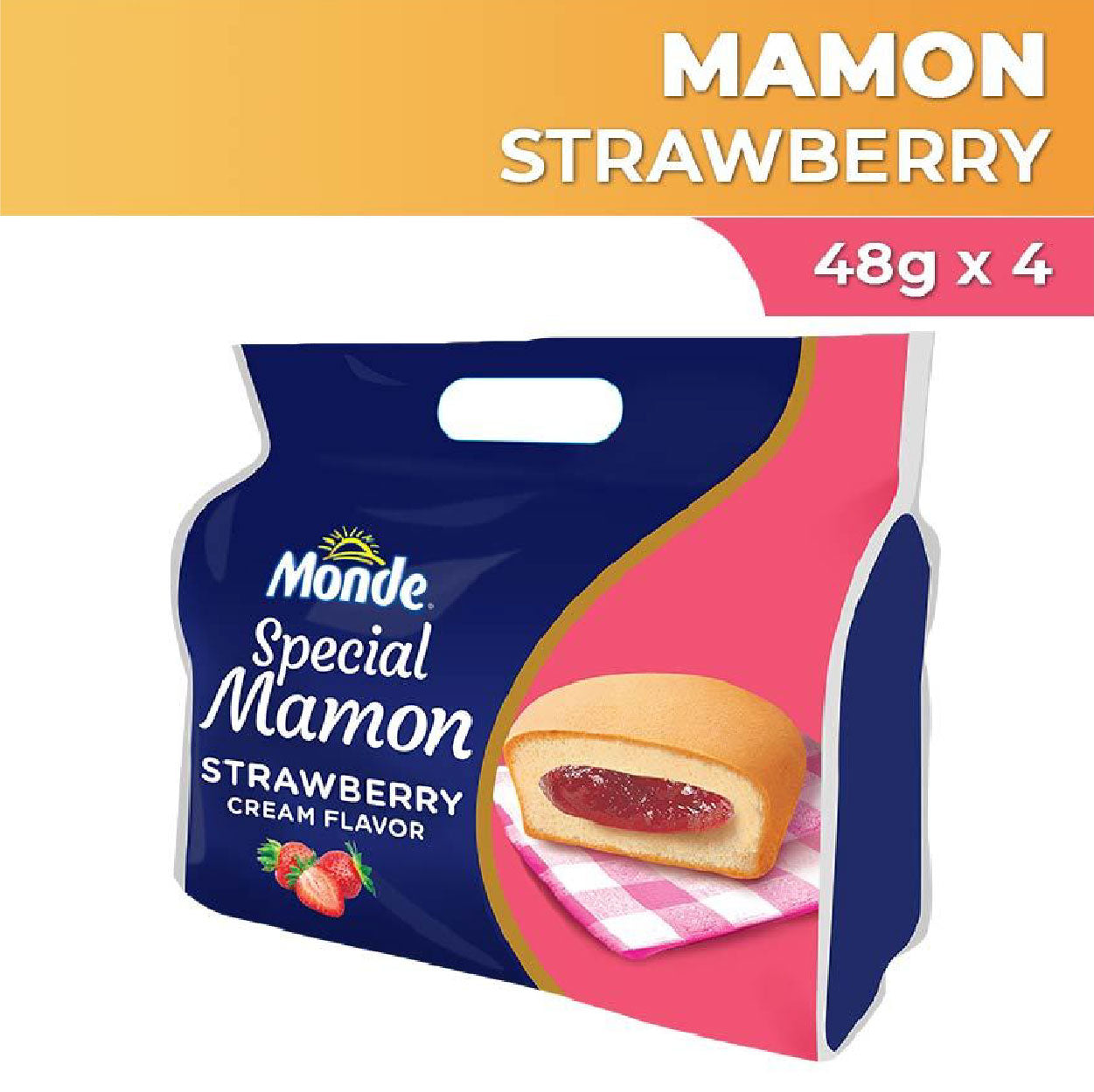 Monde Special Mamon Strawberry Cream Flavor 4x48g
