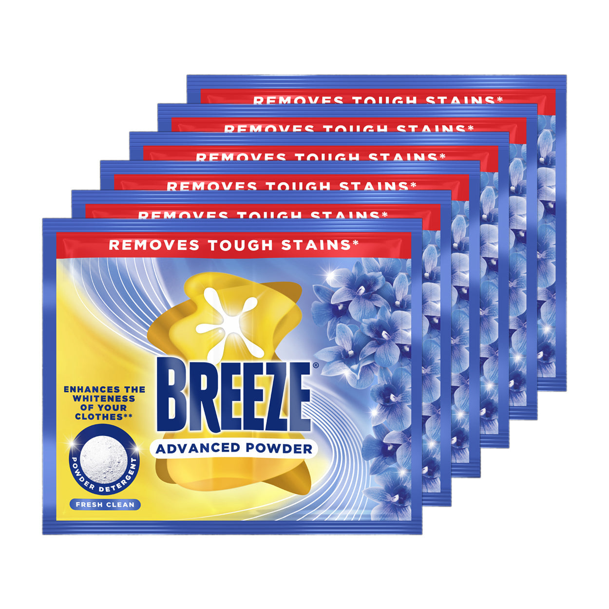 Breeze Advanced Powder Detergent Fresh Clean 6x66g