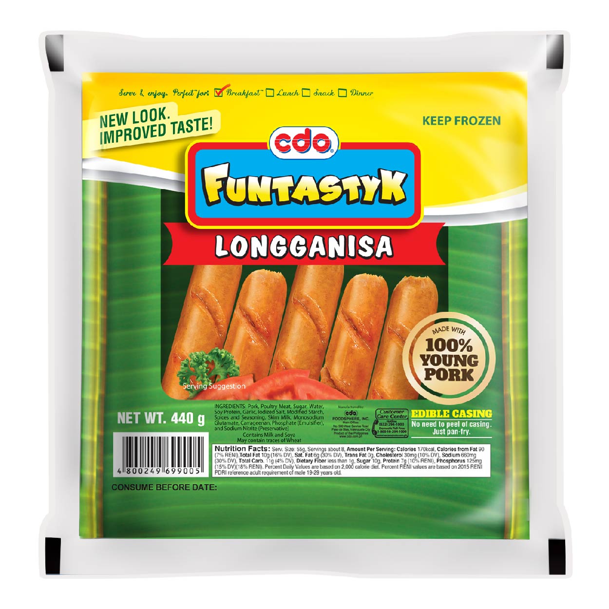 CDO Funtastyk Longganisa 440g