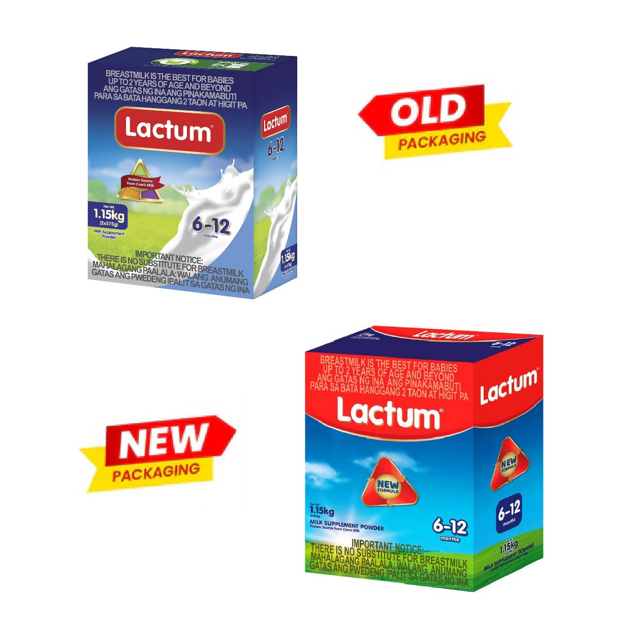 Lactum Milk Powder 6-12 months Plain 1.15kg