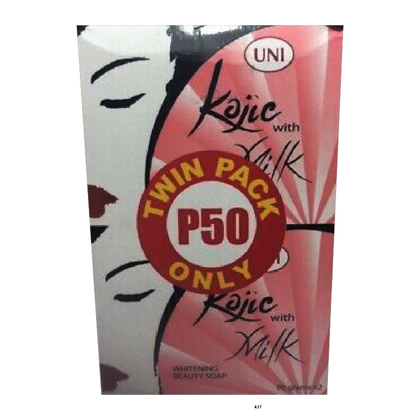 Uni Soap Kojic Acid with Milk 2x90g Twin Pack