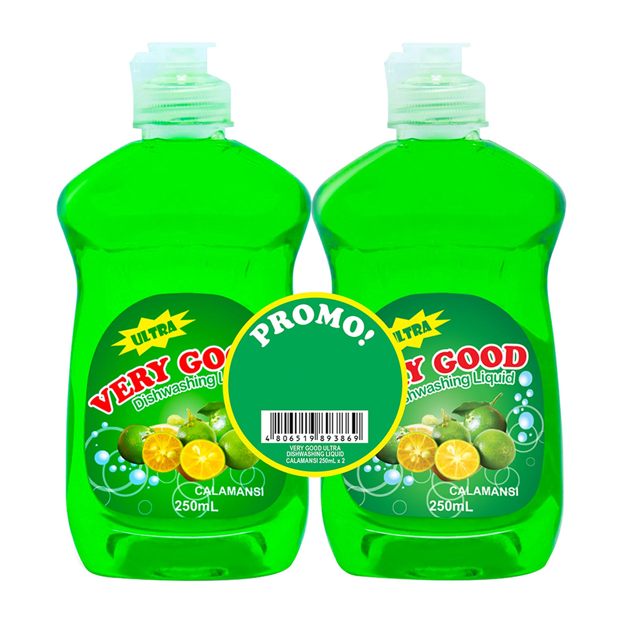 Very Good Dishwashing Liquid Calamansi 2x250ml Twin Pack
