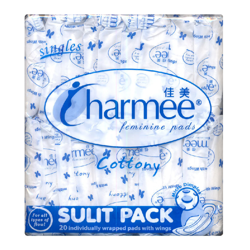Charmee Feminine Pads All Types of Flow Cottony with Wings 20s