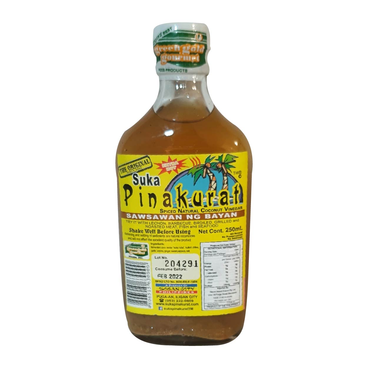 Green Gold Suka Pinakurat Original Extra Hot Vinegar 250ml