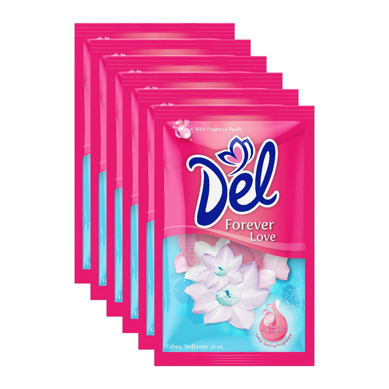 Del Fabric Softener Forever Love 6x26ml