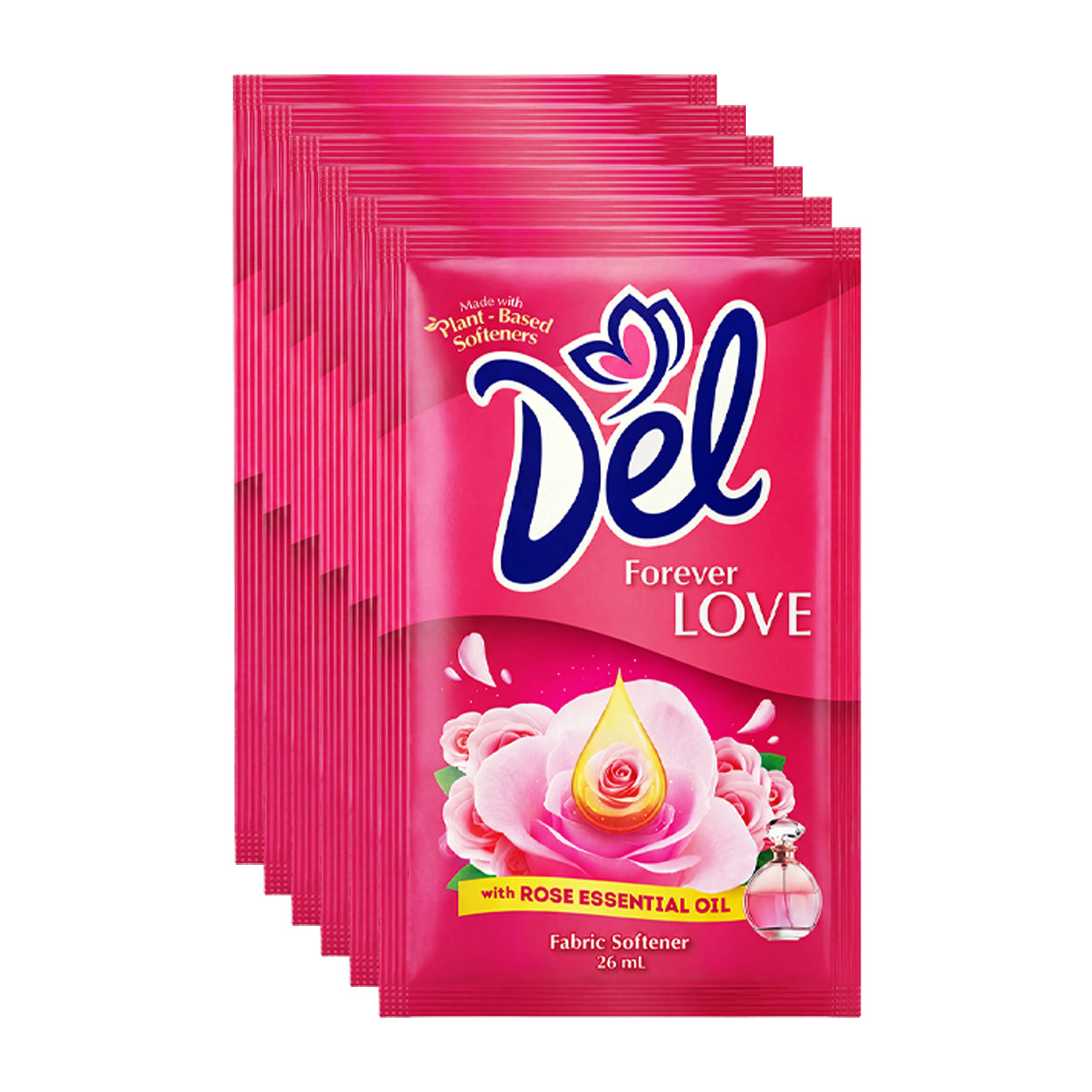 Del Fabric Softener Forever Love 6x26ml