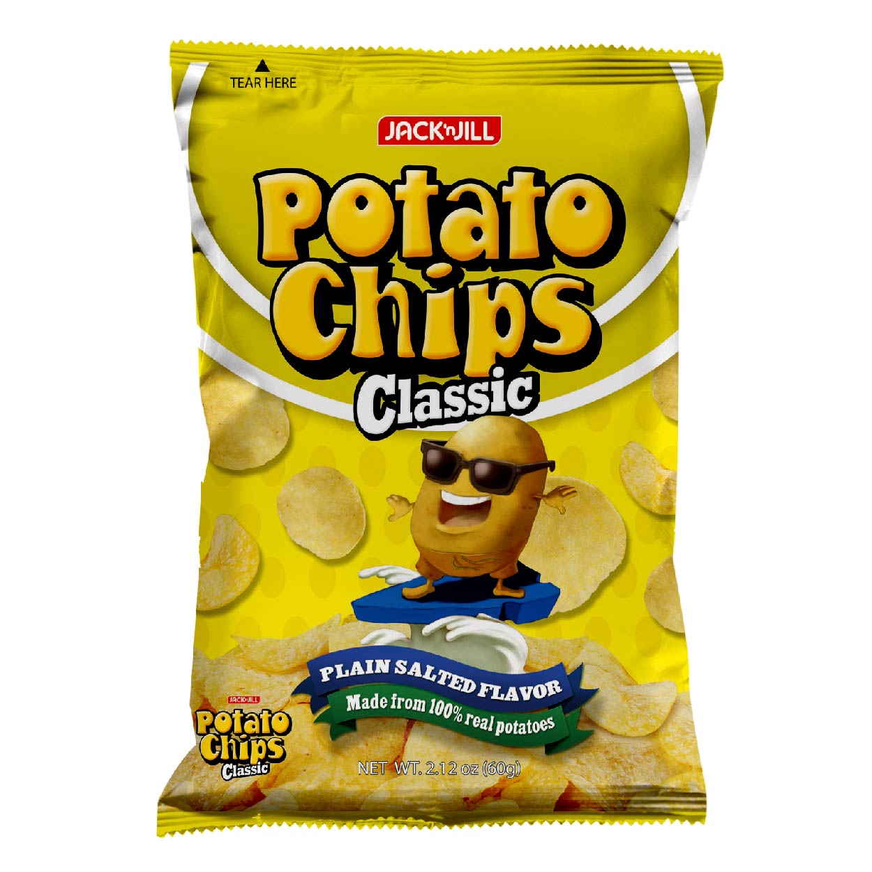 Jack n Jill Potato Chips Classic Plain Salted 60g