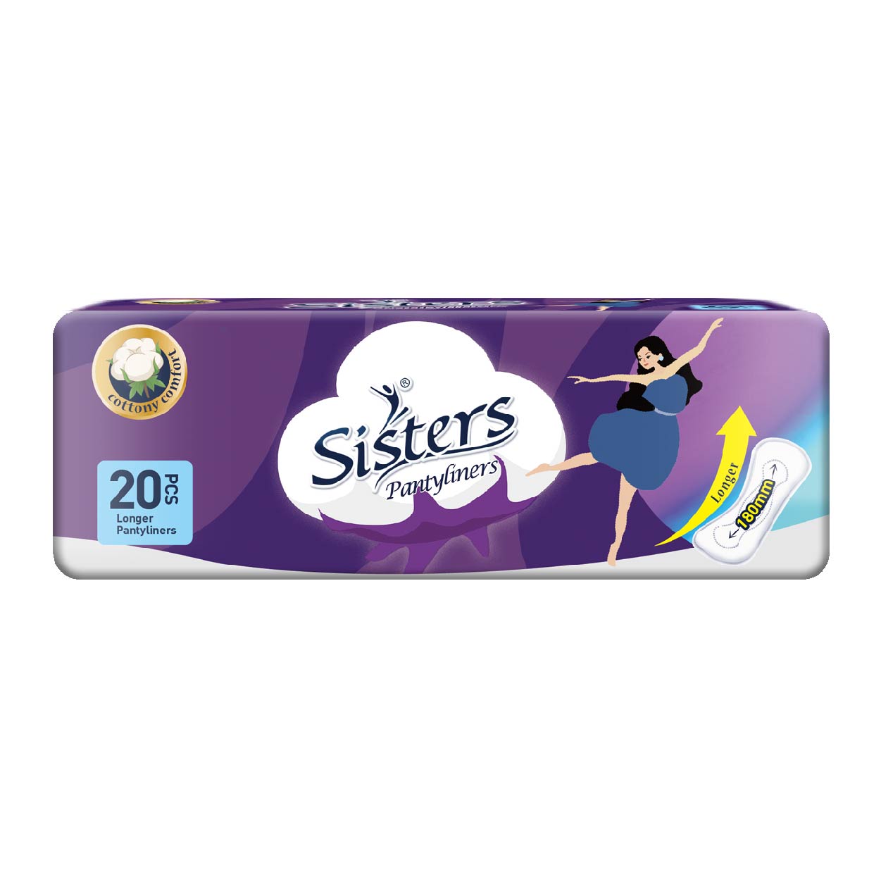Sisters Pantyliners Longer 180mm 20s + Free