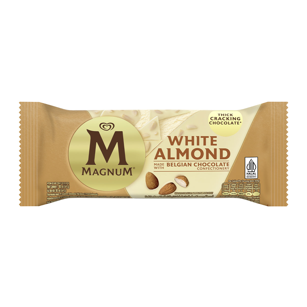 Selecta Magnum White Almond Ice Cream Stick 80ml