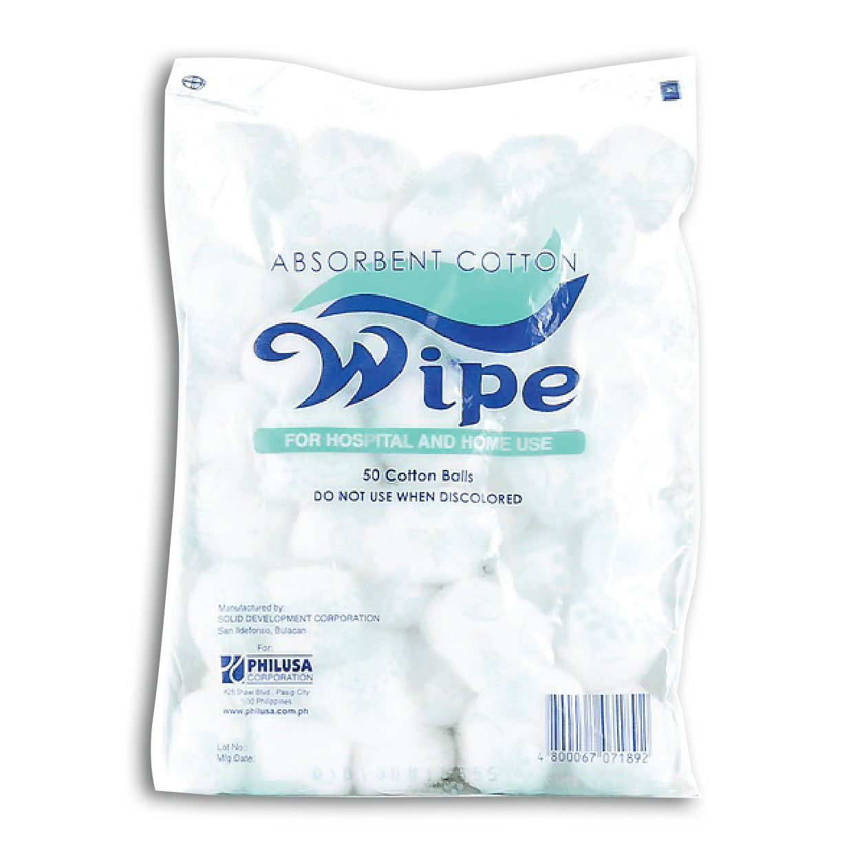 Wipe Absorbent Cotton Balls 50s