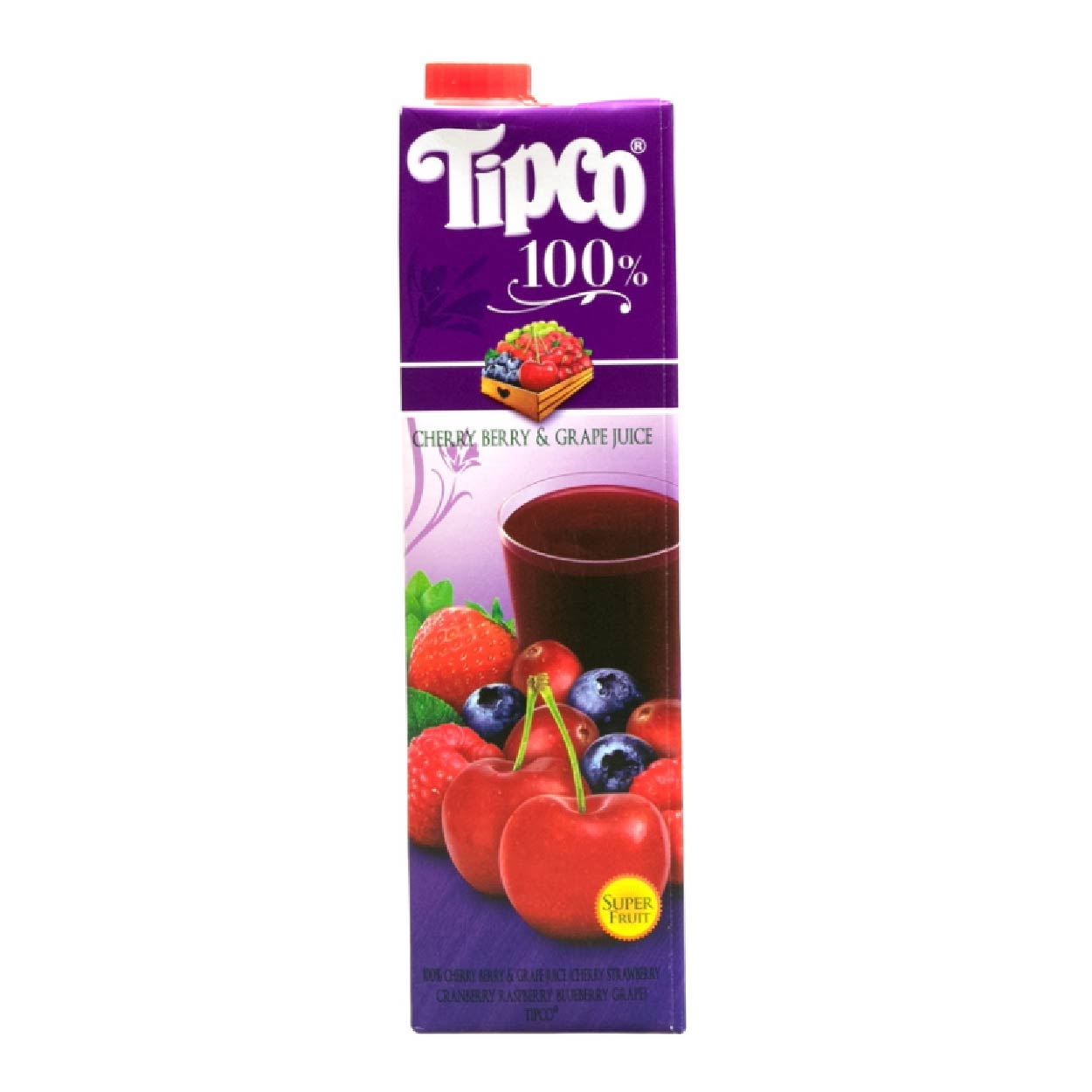Tipco 100% Cherry Berry & Grape Juice 1L