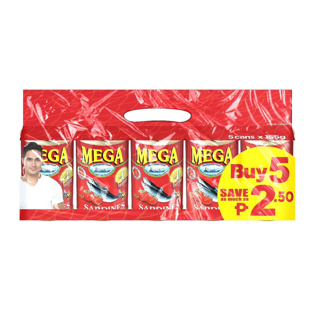 Mega Sardines in Tomato Sauce Chili 5x155g SAVE