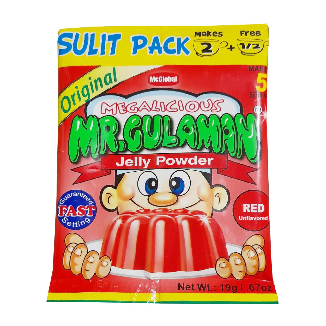 Original Mr Gulaman Jelly Powder Red Unflavored 19g