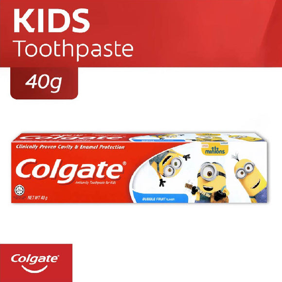 Colgate Toothpaste Kids Minions Bubble Fruit Flavor 40g
