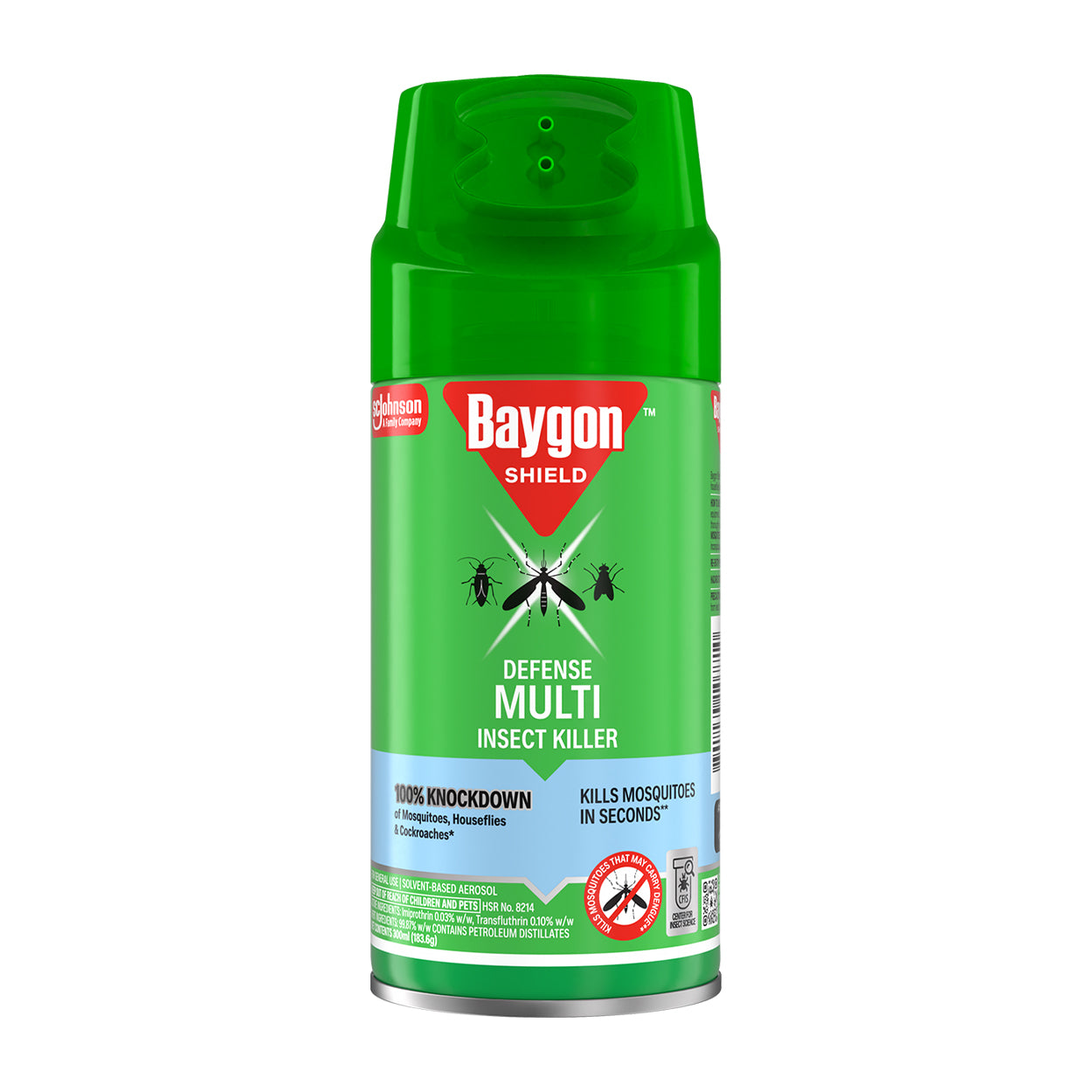 Baygon Shield Defense Multi Insect Killer Aerosol 300ml