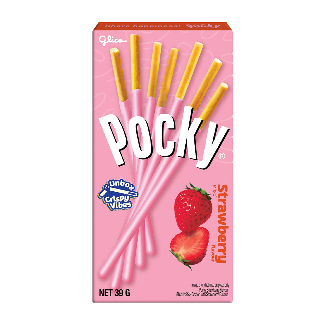 Glico Pocky Strawberry Biscuit Sticks 39g