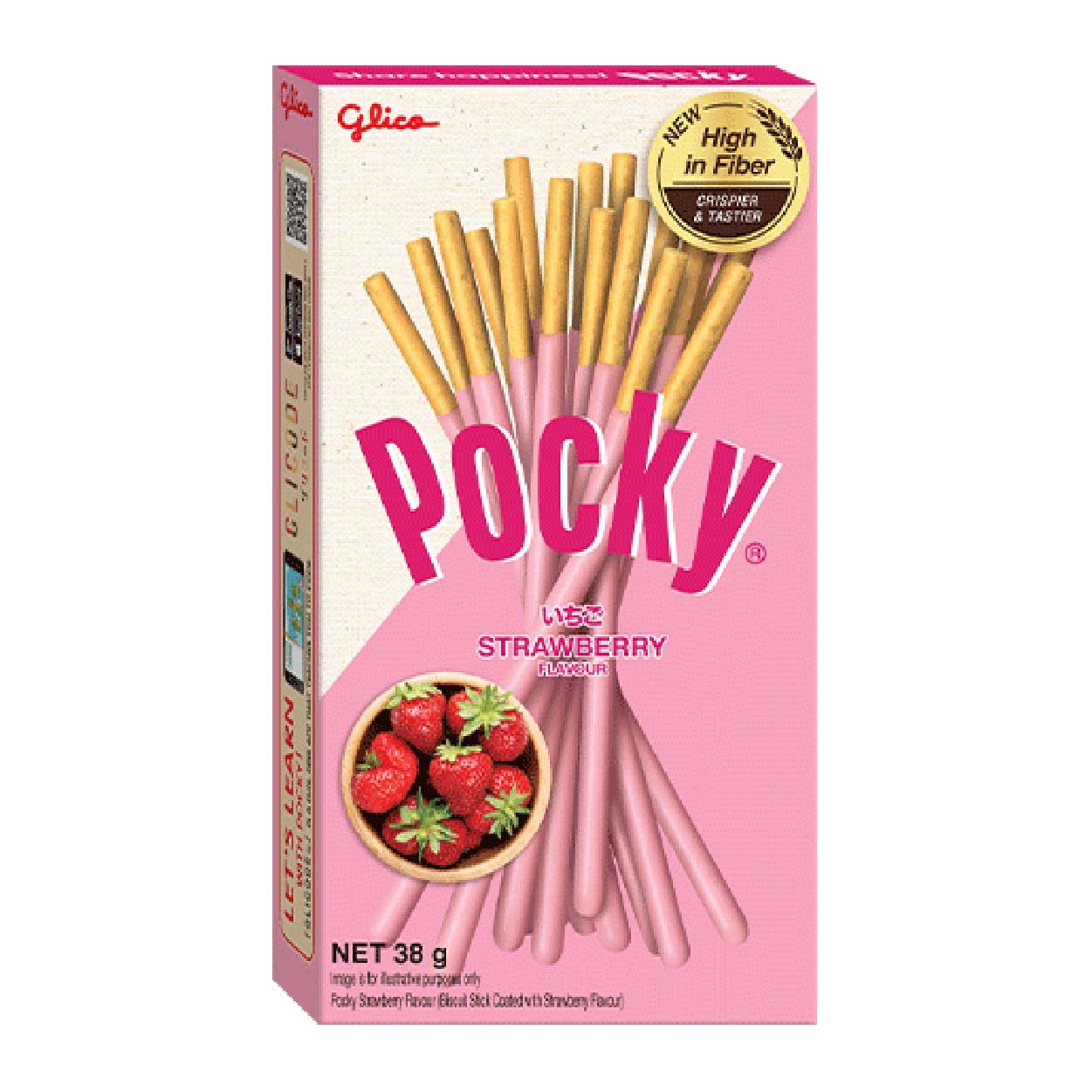 Glico Pocky Strawberry Biscuit Sticks 38g