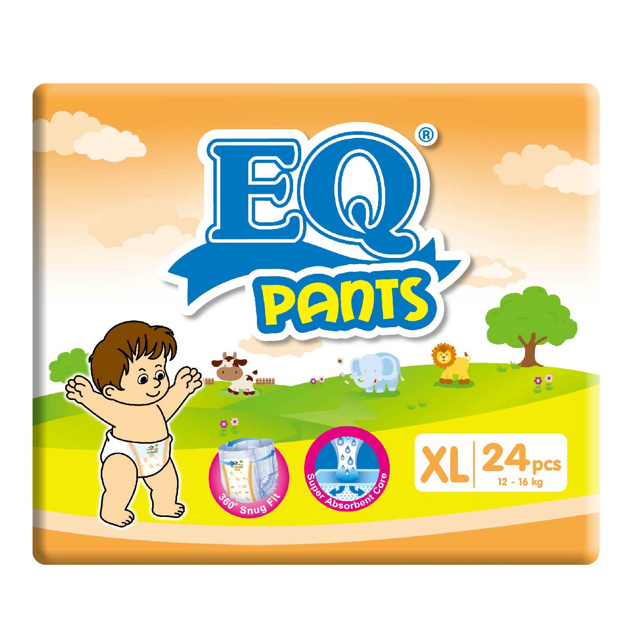 EQ Pants Baby Diaper XL 24s