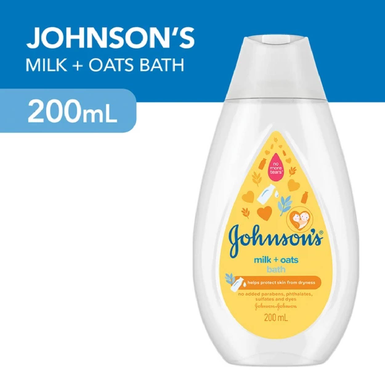 Johnsons Baby Bath Milk + Oats 200ml
