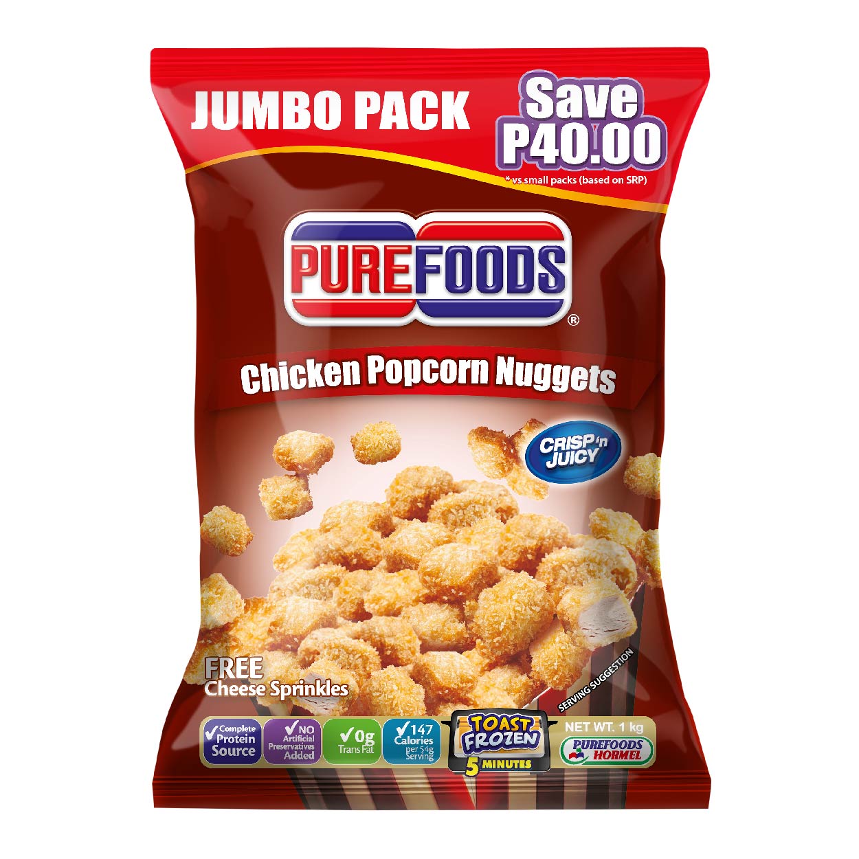 Purefoods Chicken Popcorn Nuggets 1kg