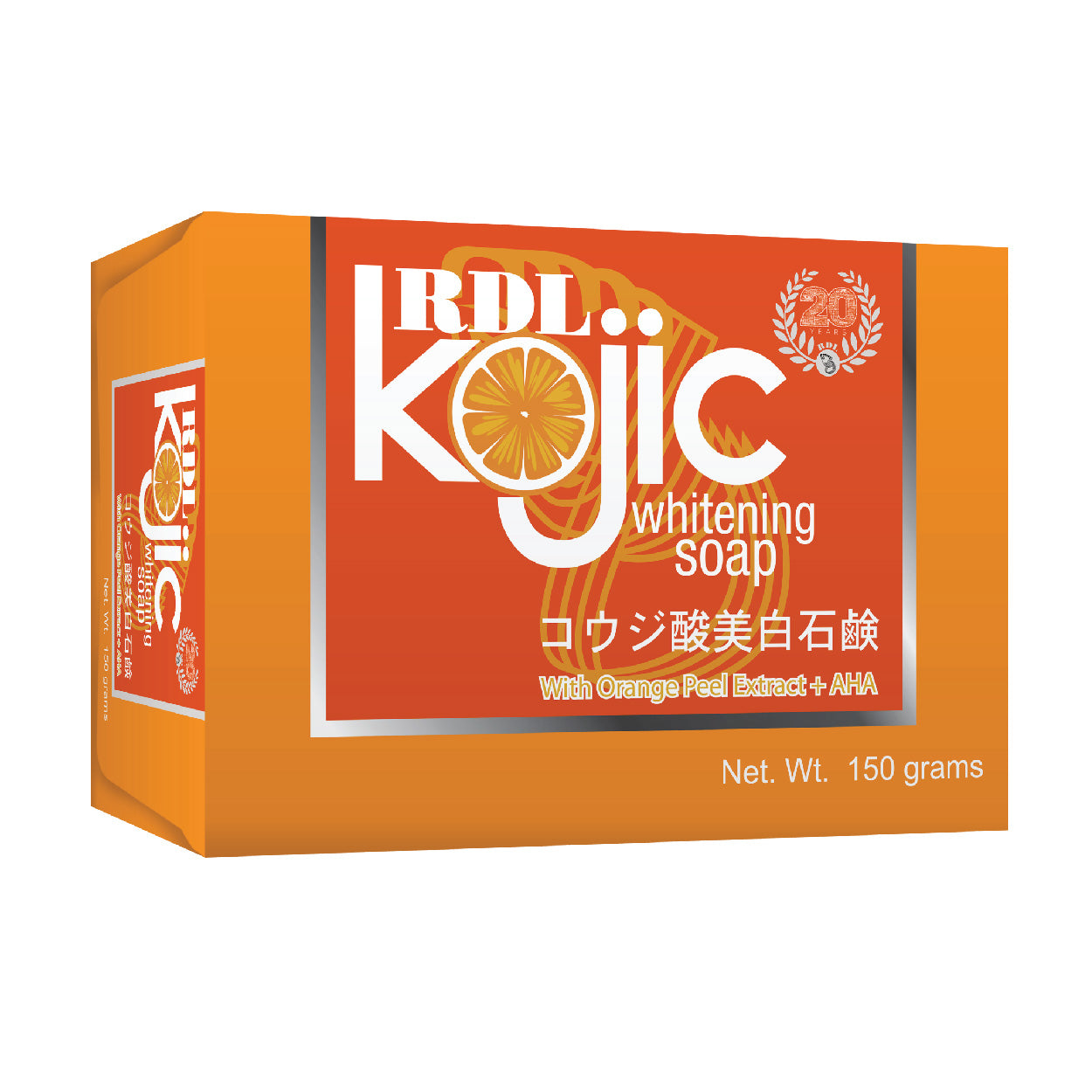 RDL Kojic Whitening Soap with Orange Peel Extract + AHA 150g