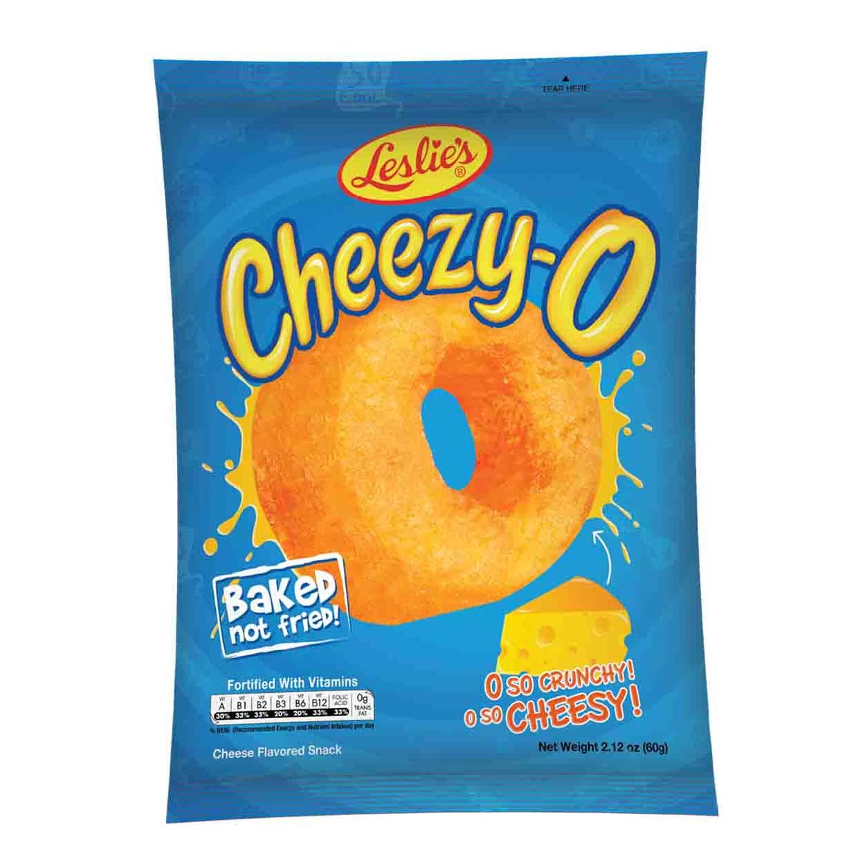 Leslie's Cheezy-O Baked Not Fried Cheese Snack 60g