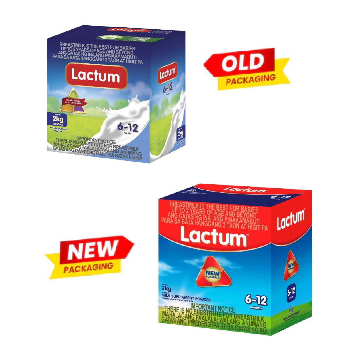 Lactum Milk Powder 6-12 months Plain 2kg