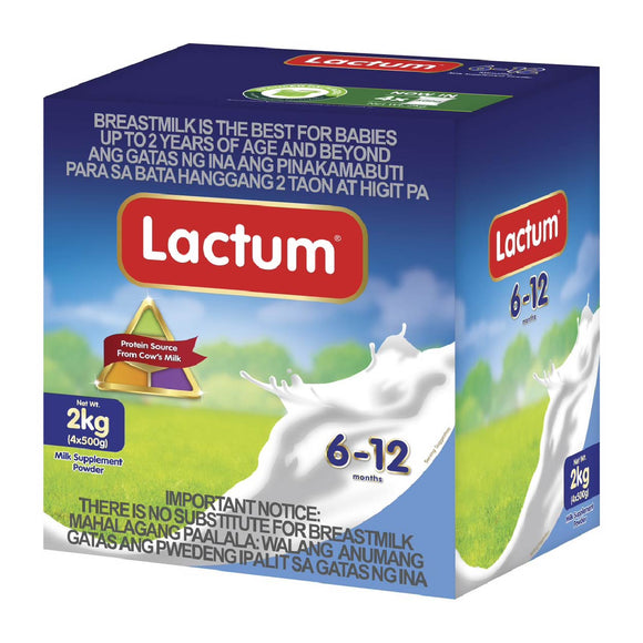 Lactum Milk Powder 6-12 months Plain 2kg