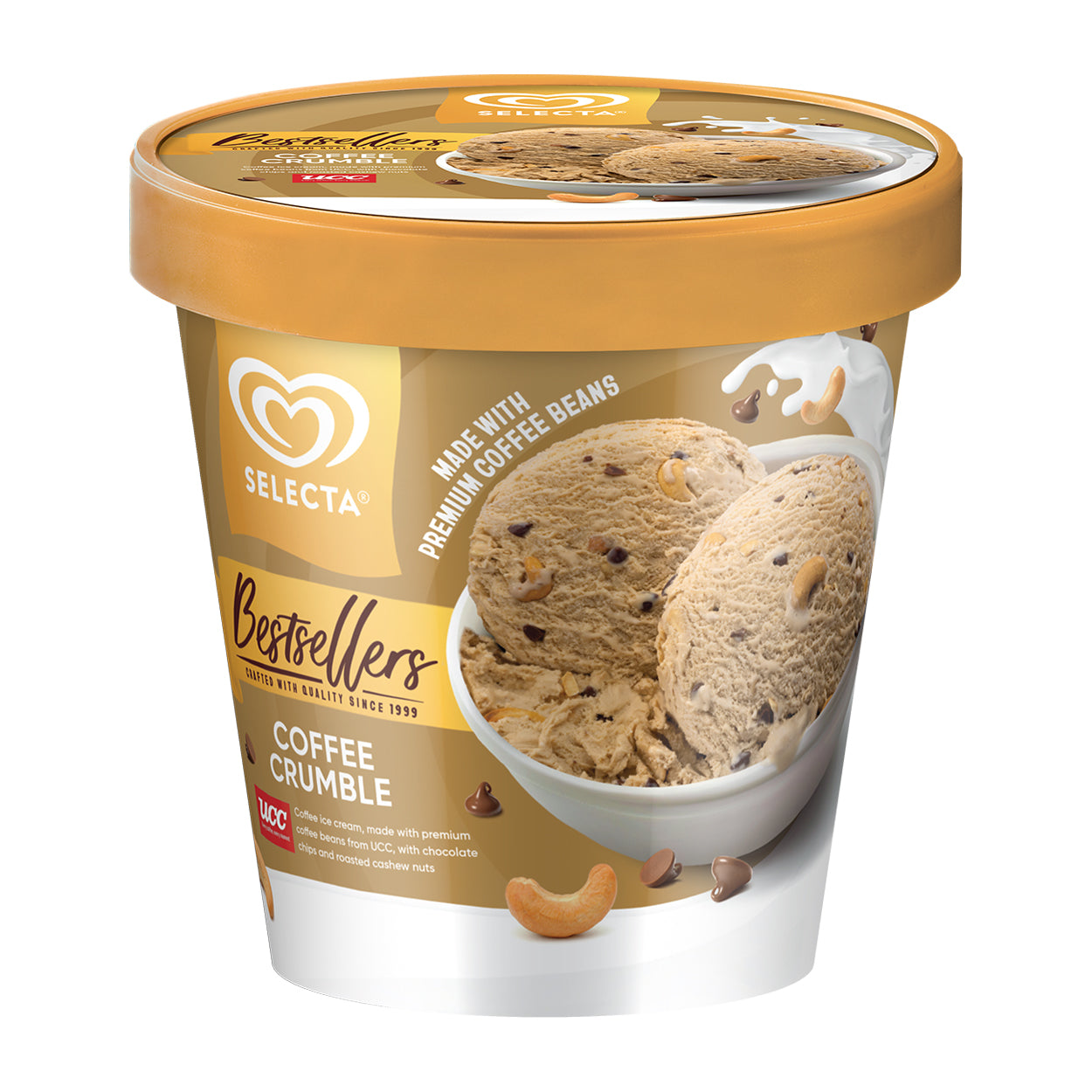 Selecta Coffee Crumble Ice Cream Pint 450ml