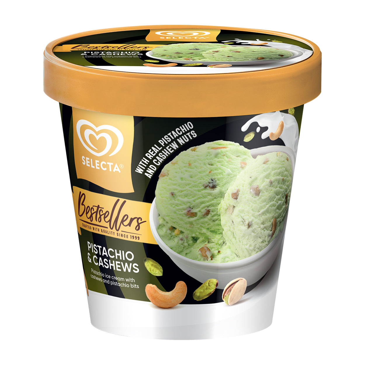Selecta Pistachio & Cashew Ice Cream Pint 450ml