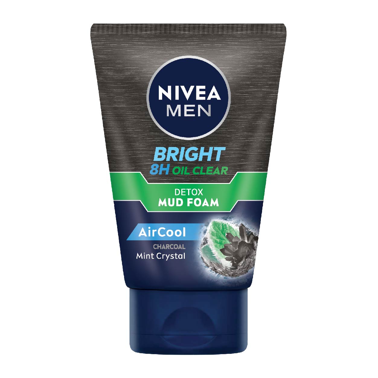 Nivea Men Bright Facial Detox Mud Foam AirCool Charcoal 100g
