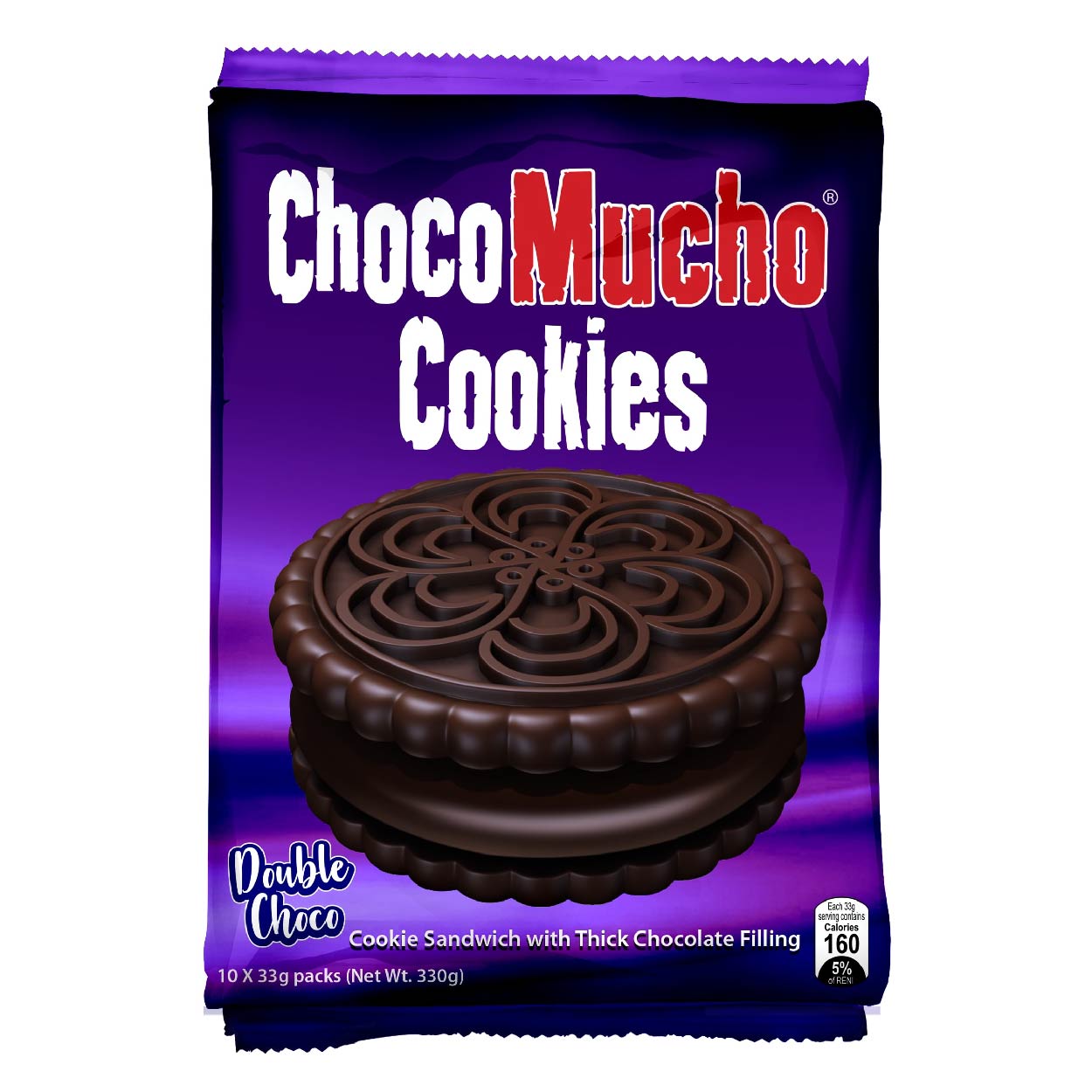 Choco Mucho Cookie Sandwich Double Choco 10x33g – Ever Supermarket