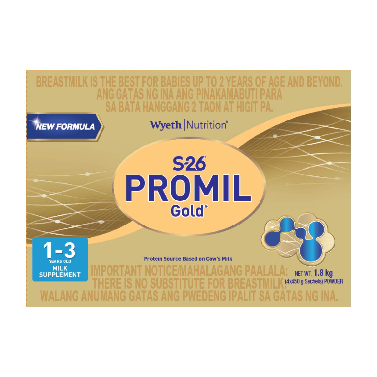 S-26 Promil Gold Milk Supplement 1-3 years old 1.8kg