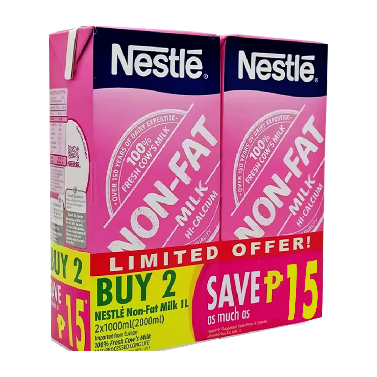 Nestle Non-Fat Milk 2x1L SAVE