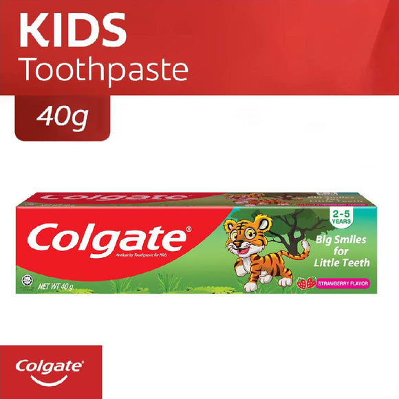 Colgate Toothpaste Kids Tiger Strawberry Flavor 40g