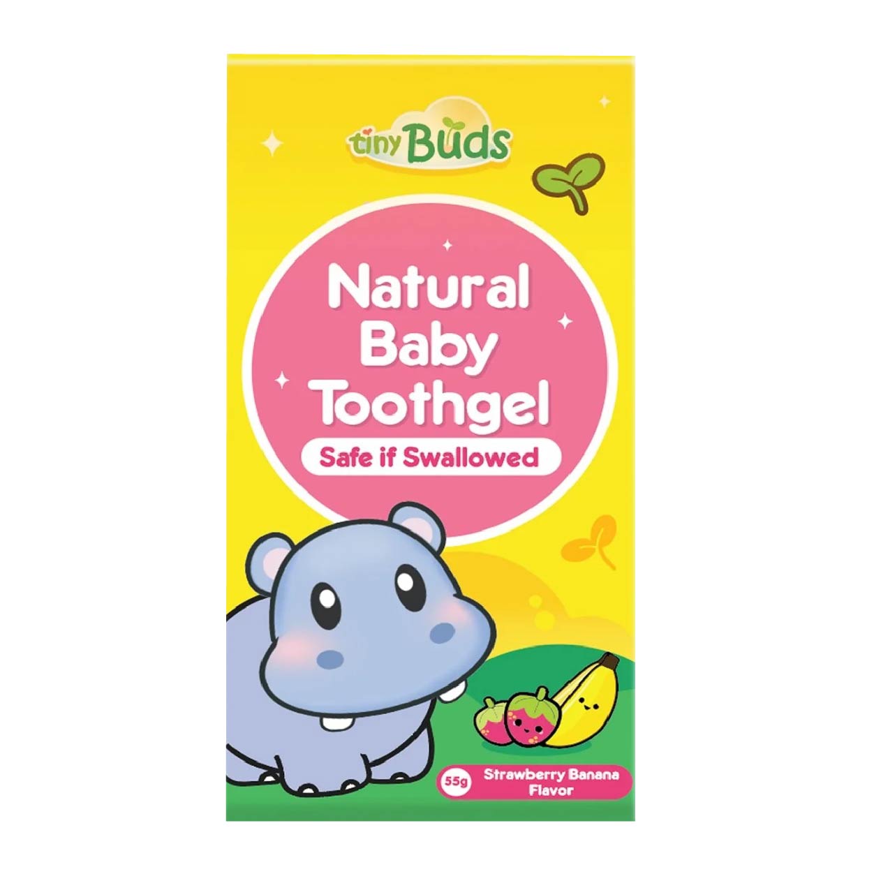 Tiny Buds Natural Baby Toothgel Strawberry Banana Flavor 55g